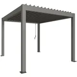 Biohort Pergola 3,67 x 3,12 m Grau/Rot