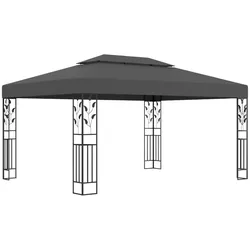 Pavillon mit Doppeldach 3x4 m Anthrazit