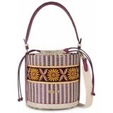 Oilily Metallic Stripe Beuteltasche 19 cm braun