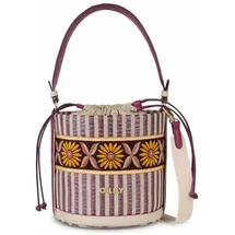 Oilily Metallic Stripe Beuteltasche 19 cm braun