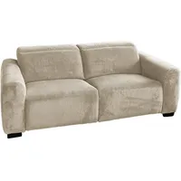 KAWOLA Sofa FINN 3-Sitzer mit Relaxfunktion Cord cremeweiß