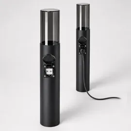 SSC-LUXon Außenleuchte Edelstahl Höhe 50 cm 1x E27 schwarz