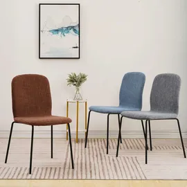 Albatros Esszimmerstühle 4er Set beige - stapelbar, bequemer Polsterstuhl - Eleganter Küchenstuhl, Stuhl Esszimmer oder Esstisch Stuhl, Konferenzstuhl , Stückzahl:4, Farbe:beige