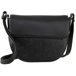 TOM TAILOR Damen TTWENDI Umhängetasche mit Umschlag und Logo-Prägung, schwarz, Uni, Gr. ONESIZE