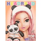 DEPESCHE 12823 TOPModel Kosmetikhaarband Beauty and Me, aus weichem Material, in Weiß mit schwarzen Panda Ohren, Stirnband für die Hautroutine
