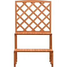vidaXL Blumentreppe mit Rankgitter 70 x 42 x 120 cm Orange