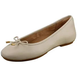 FitFlop Delicato Bow Soft Metallic-Leder Ballerinas, beige, 6 UK Narrow