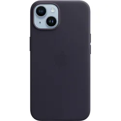 APPLE Handyhülle "iPhone 14 Leather MagSafe" Hüllen Gr. iPhone 14, schwarz (ink) Zubehör für Handys Smartphones
