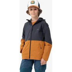 Wanderjacke Kinder Gr. 122–170 wasserdicht Bergwandern - MH500 braun graphitgrau|ocker 149-159cm 12-13J