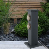 V-Tac Außen Steck Dosen Garten Energie Verteiler Strom Versorger Säule Edelstahl grau V-tac 8821
