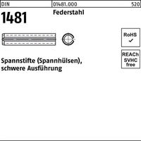 Industrial Quality Supplies DIN 1481/ISO 8752 Spannstifte Federstahl 6