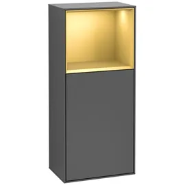 Villeroy & Boch Finion Seitenschrank 41,8 x 93,6 cm Gold/Anthrazit Massivholz