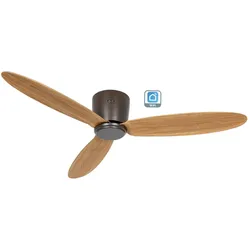 WiFi/WLAN Deckenventilator ECO PLANO II 132 WiFi - Lack Bronze / Eiche natur