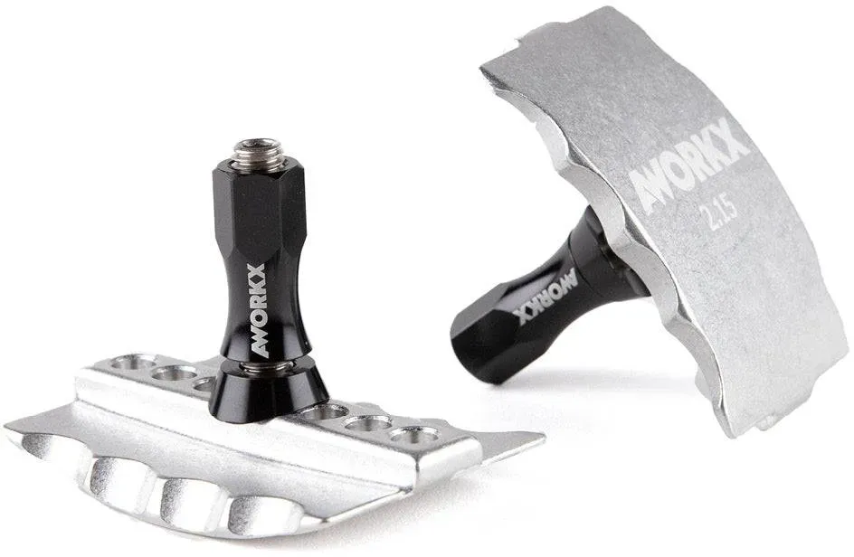 AWORKX Reifenhalter Alu-CNC 2,15'' - Silber