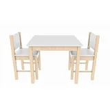 Coemo Kindersitzgruppe Stefano 3tlg. Tisch 2 Stühle weiß