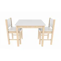 Coemo Kindersitzgruppe Stefano 3tlg. Tisch 2 Stühle weiß