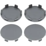 4 Nabenkappen Ø 60,0 mm - 56,0 mm / flach grau / Klebefläche