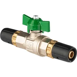 Selfio-Steck Aluverbund Steckfitting Kugelhahn für Trinkwasser 16 x 2 mm grün, Sanitär DVGW