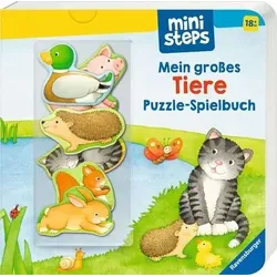 RAVENSBURGER 30270 ministeps: Mein großes Tiere Puzzle-Spielbuch