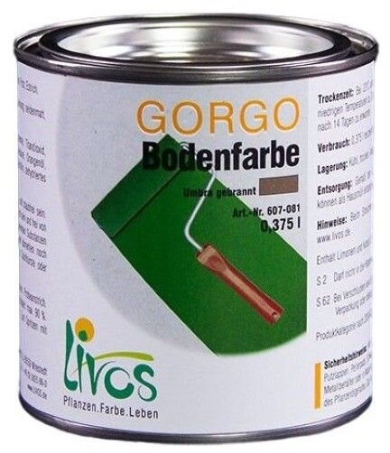 LIVOS Gorgo Bodenfarbe 607 Steingrau - 0,05 l Gebinde