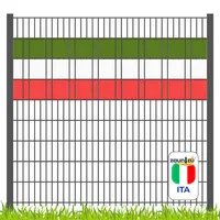 zaunzu Sichtschutzstreifen Italien für Doppelstabmatten 1 Set bunt PP