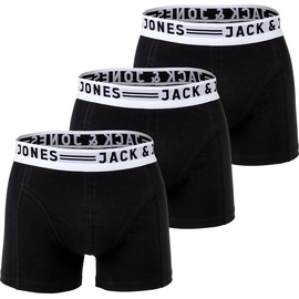 JACK & JONES Boxer Sense Trunks schwarz S 3er Pack