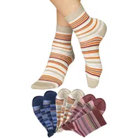 H.I.S. H.I.S Socken Damen 2x beige-melange, 2x rot-melange, 2x