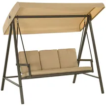 Outsunny Hollywoodschaukel Beige 3-Sitzer