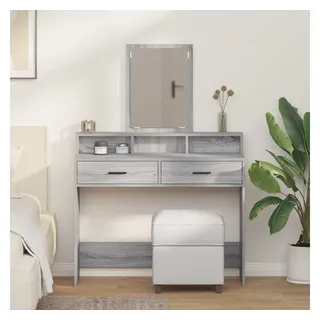 vidaXL Schminktisch mit Schubladen Grau Sonoma 100 x 41 x 140 cm