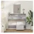 vidaXL Schminktisch mit Schubladen Grau Sonoma 100x41x140 cm