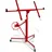 Eberth Plattenheber für Rigipsplatten, Höhenverstellbar, 132cm - 325cm Arbeitshöhe, 68kg Traglast, max. 295 cm, Lastarmbreite, Montagehilfe für Trockenbau, Terrassenplatten, Rot
