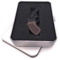 Onwomania Revolver in schwarz Pistole Kolt USB Stick in Alu Geschenkbox 32 GB USB 3.0