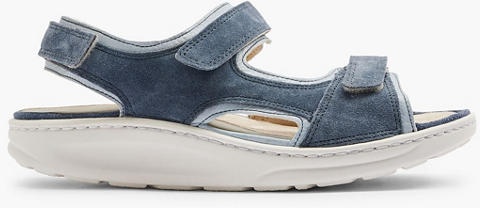 Leder Komfort Keilsandalette - Damen - blau