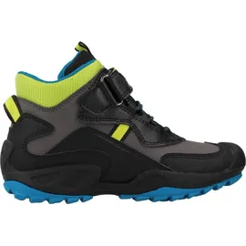 GEOX J New Savage Boy B A Grau/Black/Fluo Yellow 24