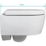 Geberit iCon & Tellkamp Premium 1000 Wand-WC-SET kurz:, 204030600+TK1100,