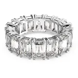 Swarovski Matrix Vittore Ring, Rechteckschliff, Weiß, Rhodiniert
