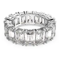 Swarovski Matrix Vittore Ring, Rechteckschliff, Weiß, Rhodiniert