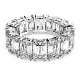 Swarovski Matrix Vittore Ring, Rechteckschliff, Weiß, Rhodiniert