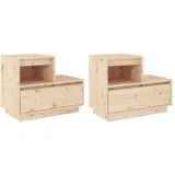 vidaXL Nachtschrank 60 x 34 x 51 cm Braun