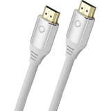 Oehlbach HDMI Anschlusskabel HDMI-A Stecker, HDMI-A Stecker 0.75m Weiß D1C92488 8K UHD, vergoldete