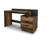 byLIVING Schreibtisch Belfast Eiche Old Wood Nachbildung / Anthrazit