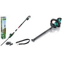 Bosch Akku Teleskop Heckenschere UniversalHedgePole 18 (1 Akku, 18 Volt System, im Karton) & Akku Heckenschere AHS 50-20 LI (1x Akku, 18 Volt System, Hublänge: 20 mm, im Karton)