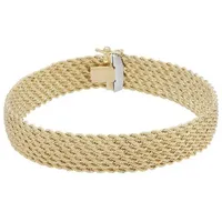 Firetti Armkette »Schmuck Geschenk Gold 585 Armschmuck Armband Goldarmband Kordel«, 85323120-21 gelbgoldfarben