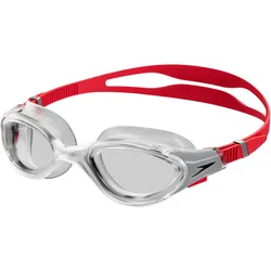Schwimmbrille SPEEDO "H Schwimmbrille", rot (clear, rot), Sportbrillen, mit Markenlogo