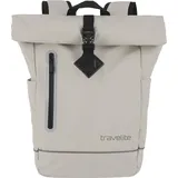 Travelite Basics Roll-Up Backpack Plane Rucksack Rucksack Ivory creme