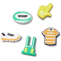 Crocs Unisex Shoe 5-Pack | Personalize with Jibbitz for Schuh-Charme, Rugby Champ - Einheitsgröße