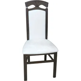 Hofmann Living And More 4-Fußstuhl, beige (creme, nussbaum, nachbildung), B:44cm H:94cm T:48cm, Polyester, HOFMANN LIVING AND MORE, Stühle