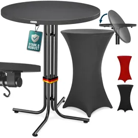 CASARIA Stehtisch 80 x 80 cm Grau
