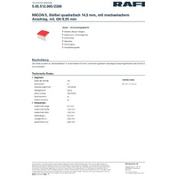 RAFI 5.05.512.005/2300 MICON 5 Stößel quadratisch Rot