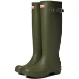 Hunter Original Tall Damen Ungefüttert Langschaft Stiefel, Khaki, Feuerrot, Weiß, 38 EU - 38 EU